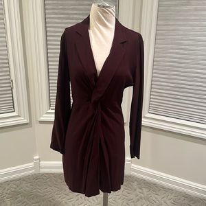 Zara deep purple shirt dress with twist front!